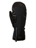 SNOWLIFE leather-paneled mittens - Black