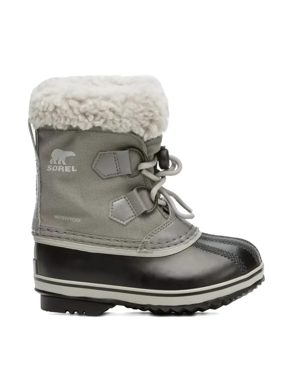 SOREL KIDS waterproof faux fur-lined snow boots Grey