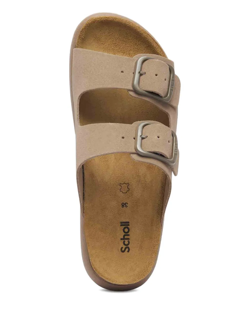 Scholl Noelle double-buckle chunky sandals Neutrals
