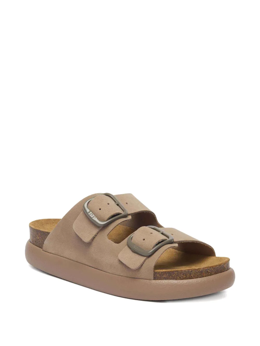 Scholl Noelle double-buckle chunky sandals Neutrals