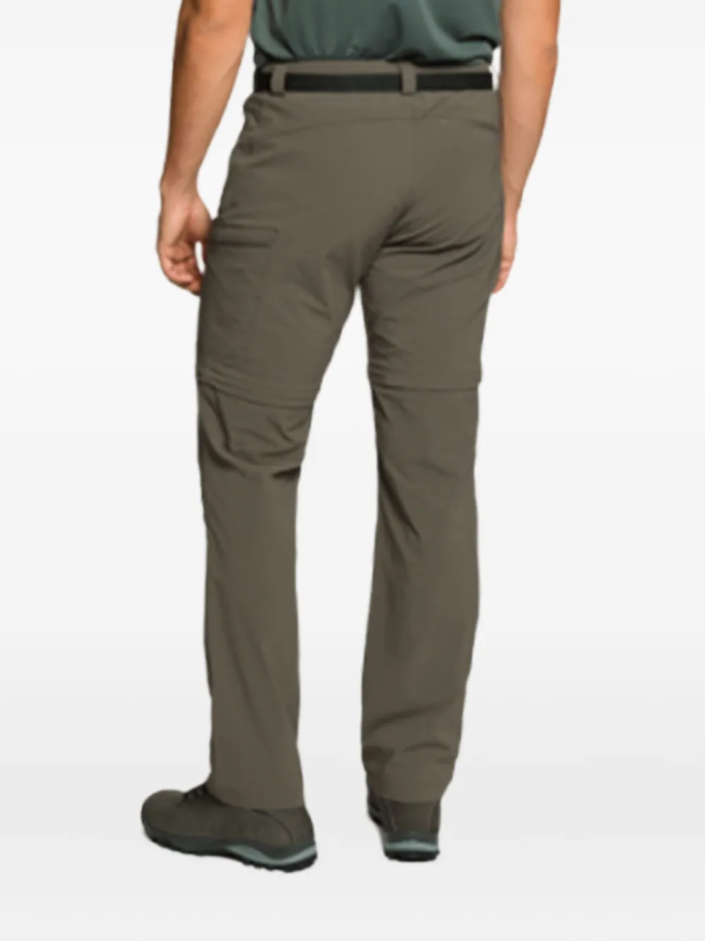 Trangoworld Zip-pocket Convertible Trousers In Green