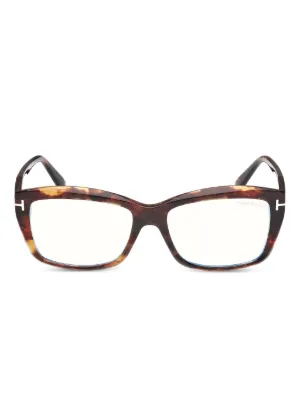 TOM FORD Eyewear Tortoiseshell Glasses | Brown | FARFETCH display picture 1