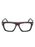TOM FORD Eyewear rectangular-frame optical glasses - Brown
