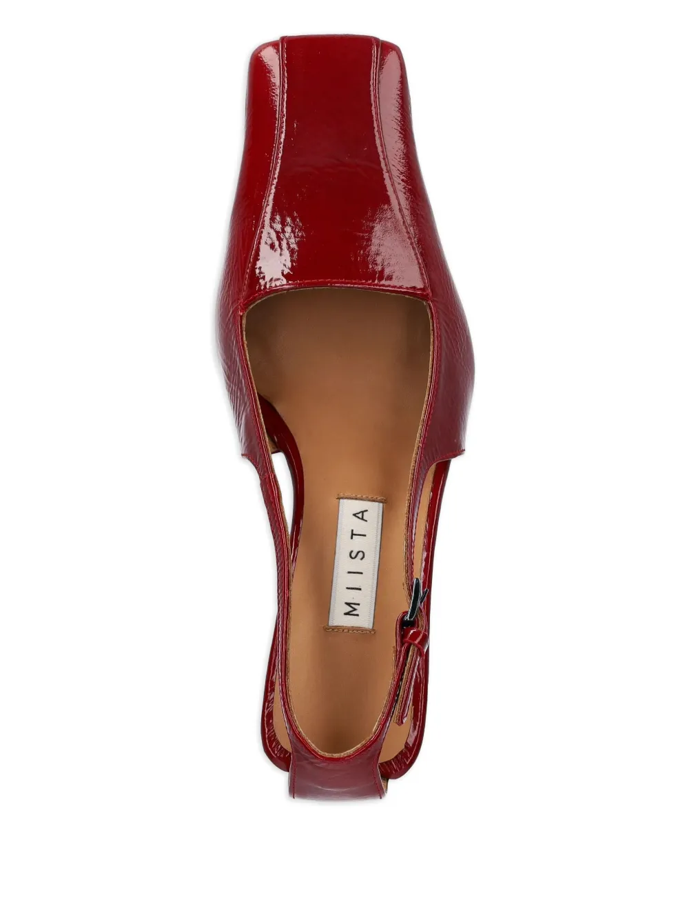 Miista 50mm square-toe pumps Red