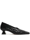 Miista 35mm Gisla woven square-toe pumps - Black