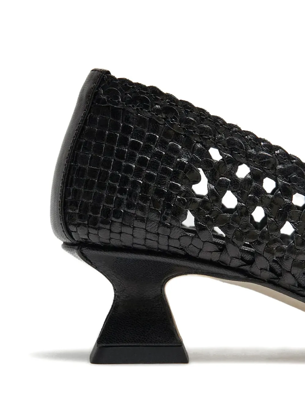 Miista 35mm Gisla woven square-toe pumps Black