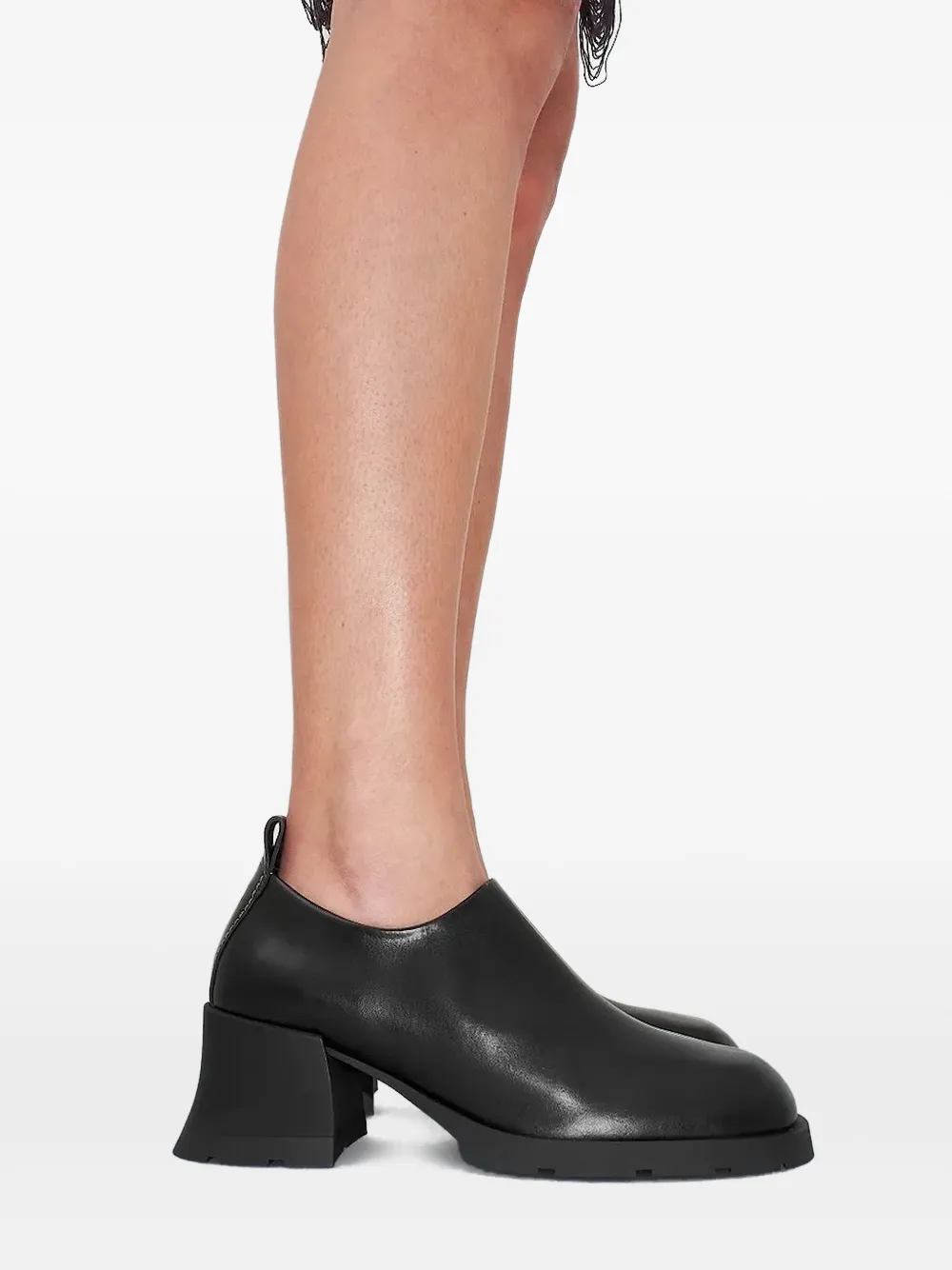 Miista 65mm Henar zip-detail block-heel pumps Black