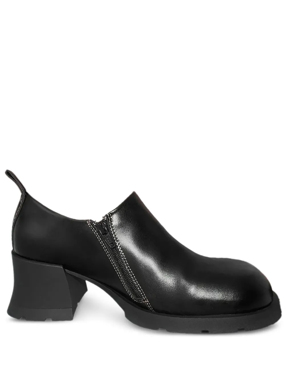Miista 65mm Henar zip-detail block-heel pumps Black