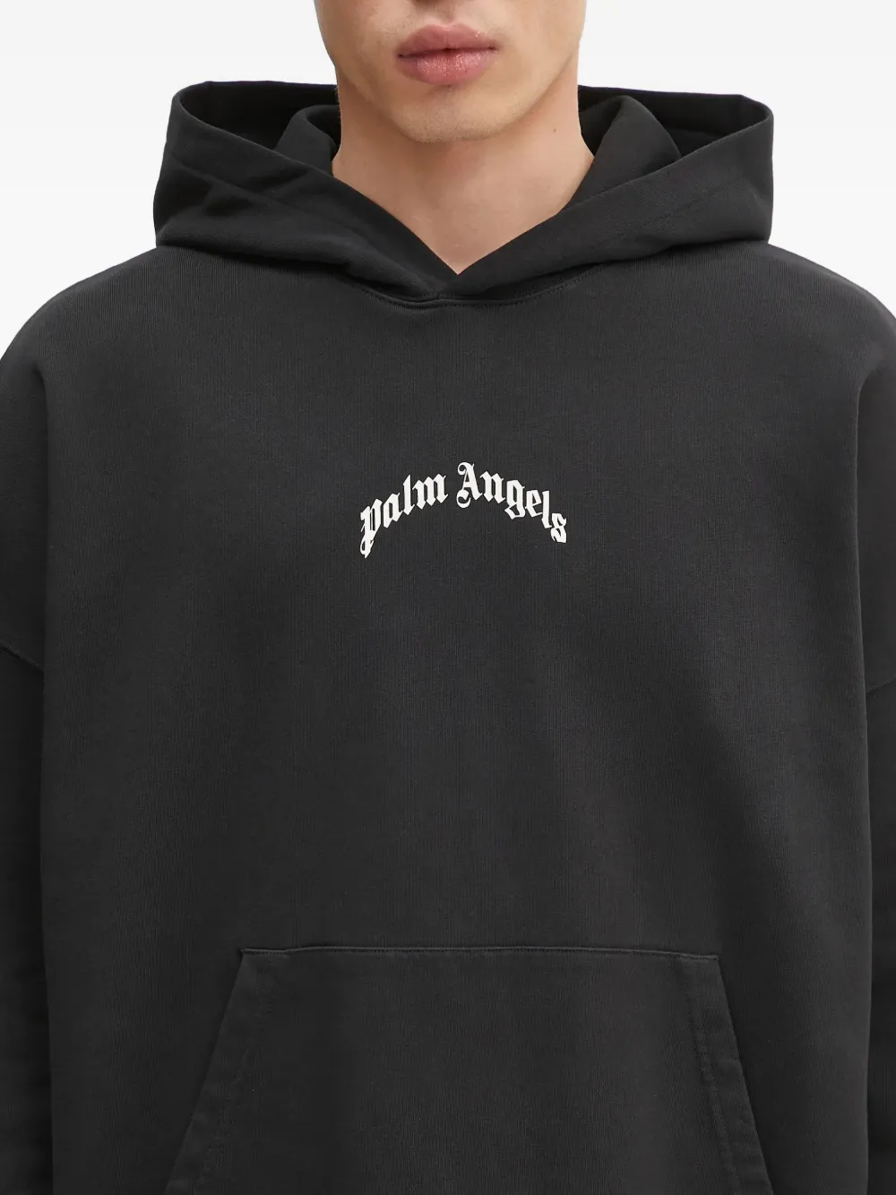 Palm Angels Hoodie met logoprint Zwart