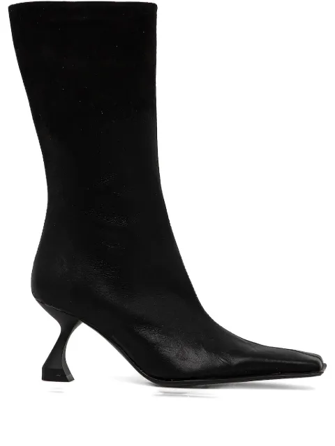Miista 70mm Pearl square-toe sculpted-heel boots