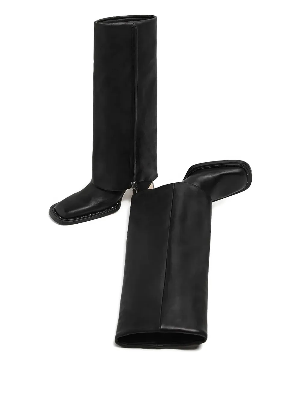Miista 60mm Bellamy zip leather boots Black