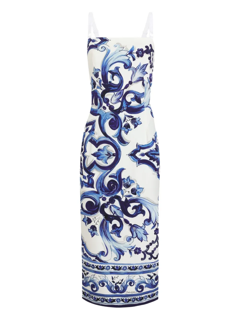 Dolce & Gabbana Midi-jurk met print Blauw