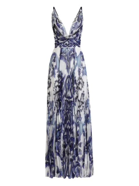 Dolce & Gabbana pleated print dress