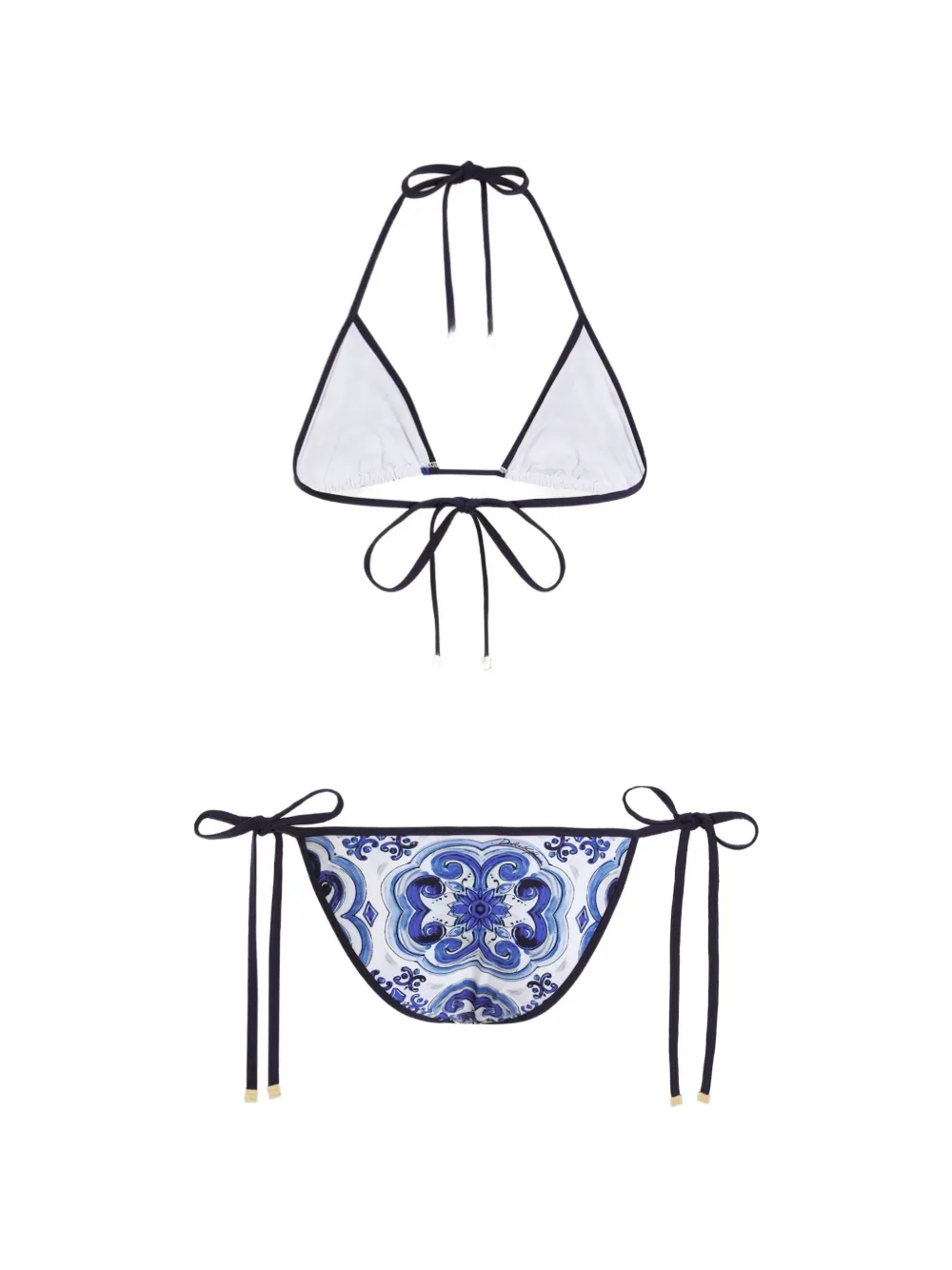 Dolce & Gabbana Bikini met Majolica-print Wit