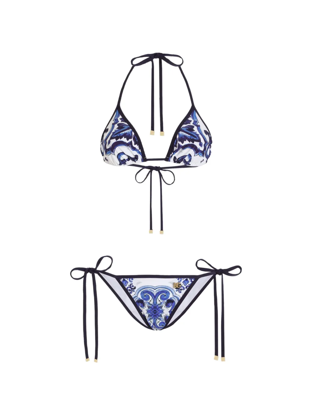 Dolce & Gabbana Bikini met Majolica-print Wit