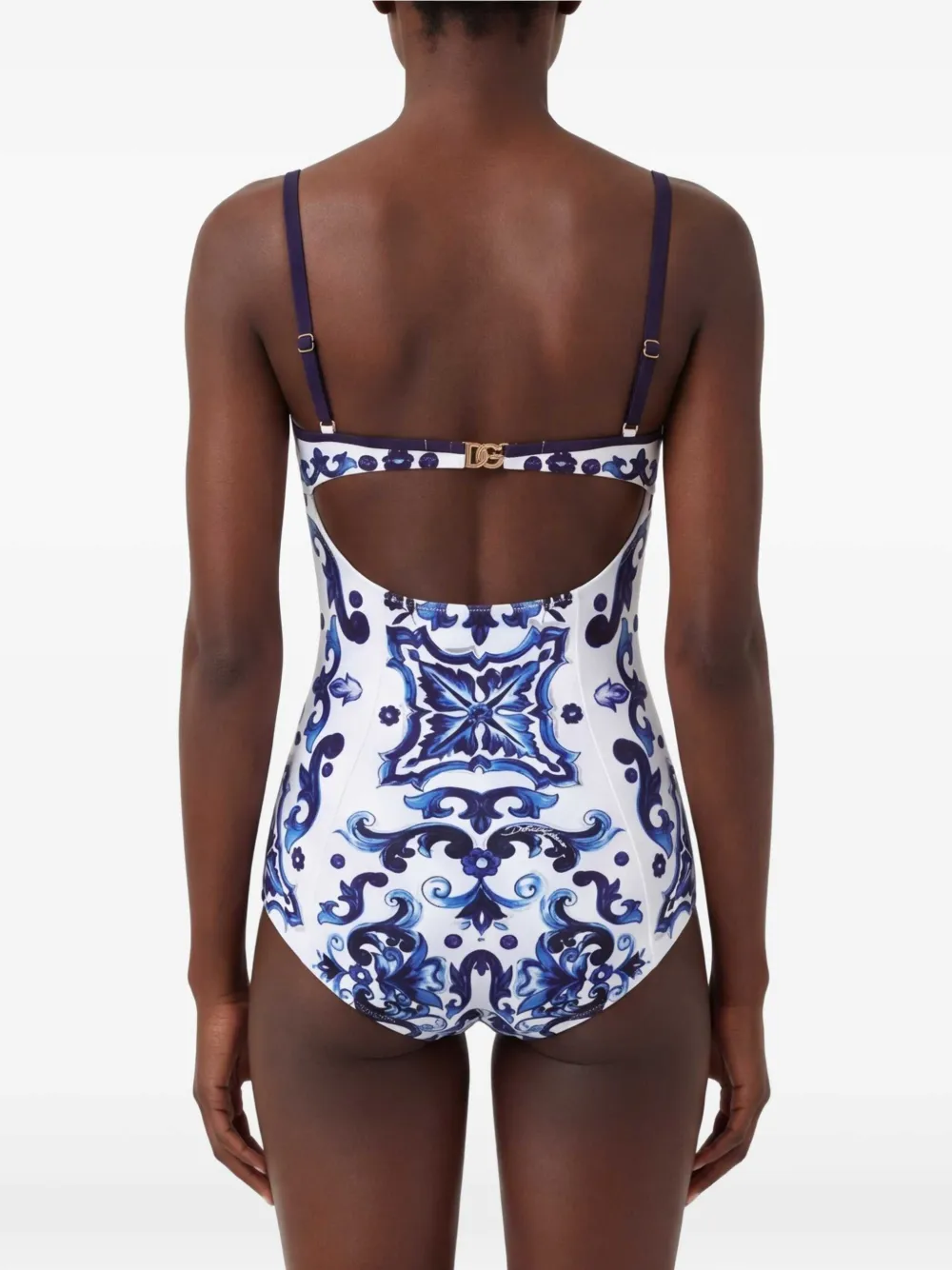Dolce & Gabbana Majolica badpak Blauw