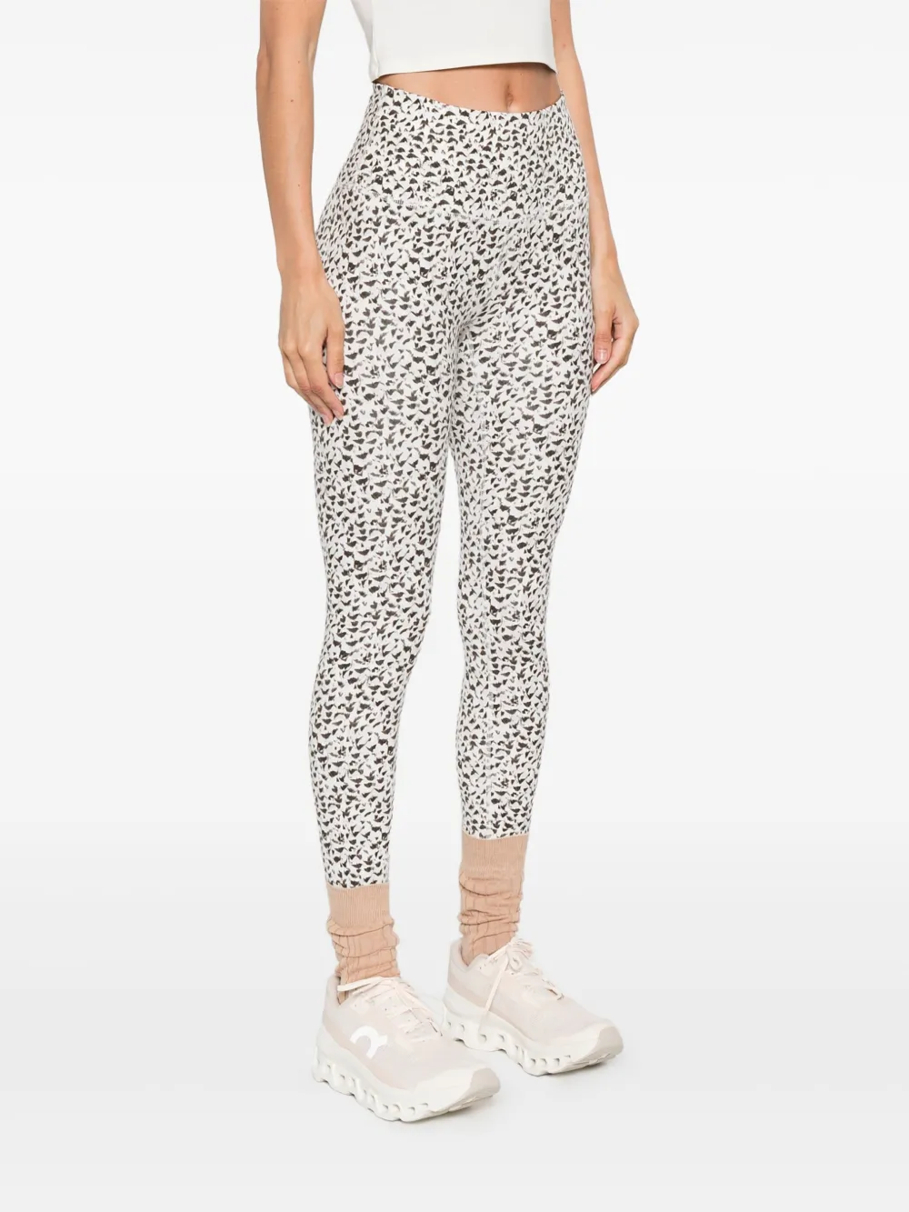 Varley Move legging met luipaardprint Wit