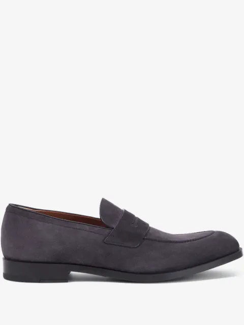 Zegna penny suede loafers