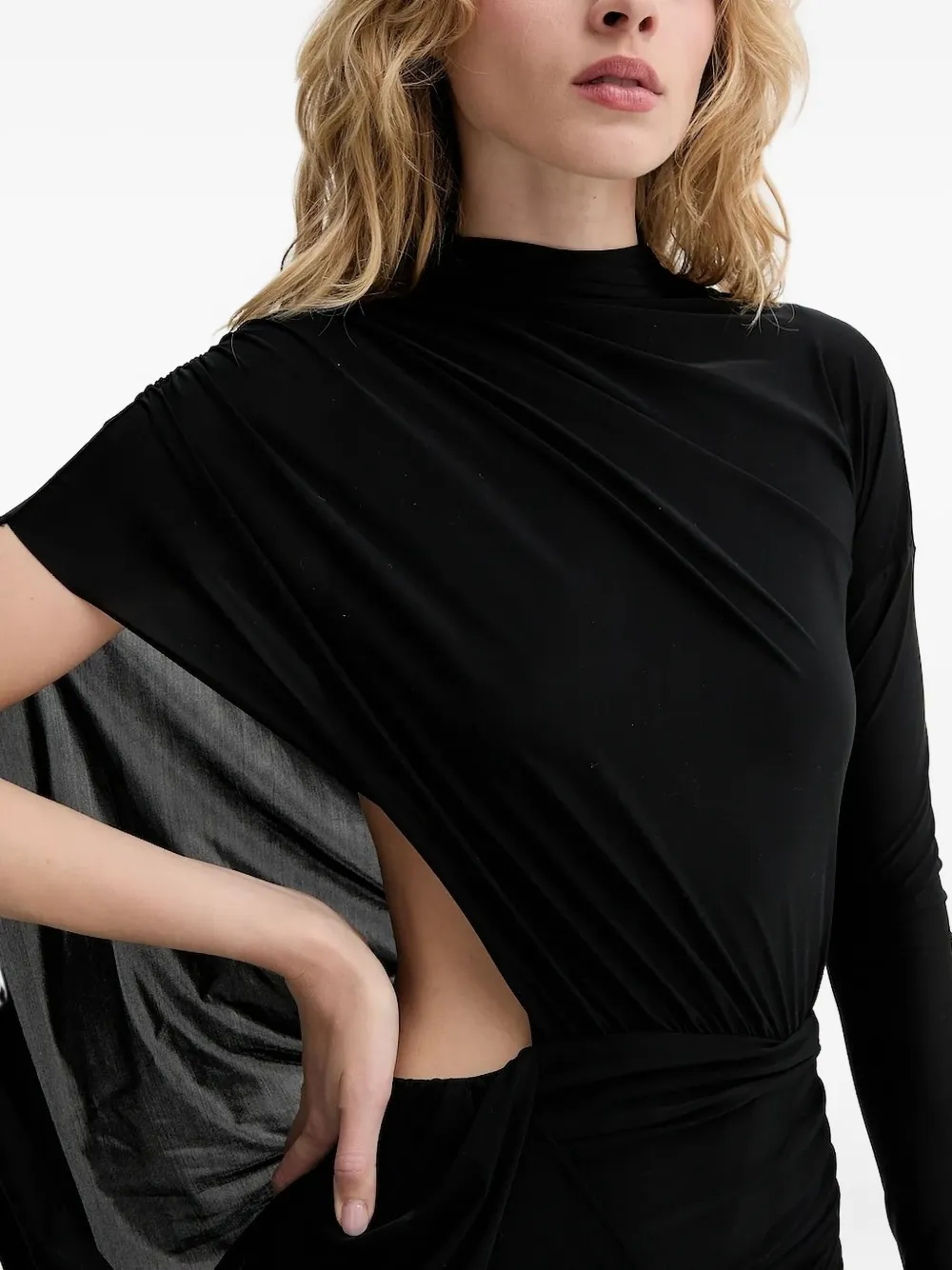 Aniye By High-neck Mini Dress In Black