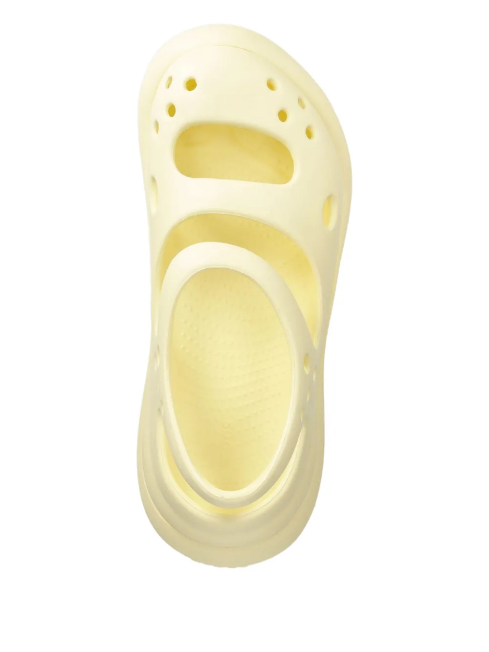 Crocs Perforated Mary Jane Sandals In Neutral