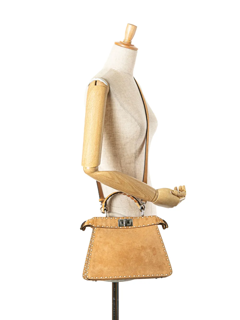 Fendi Pre-Owned 2000-2010 Small Suede Selleria Peekaboo ISeeU satchel | Pre-Owned | Image 2