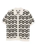 Varley Anais crochet chevron polo shirt - Neutrals