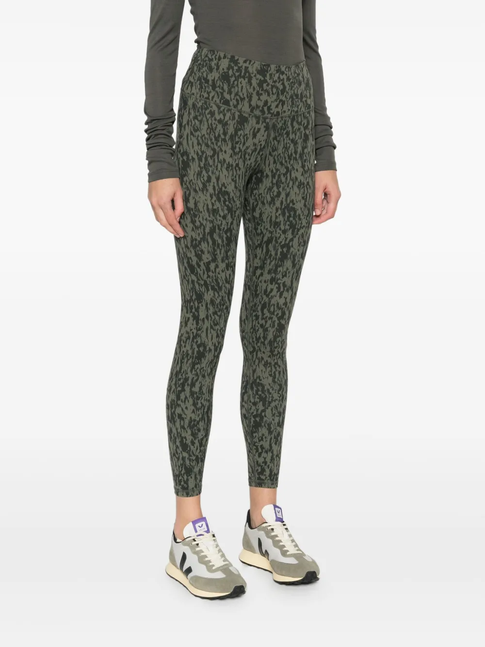 Varley Legging met abstract patroon Groen