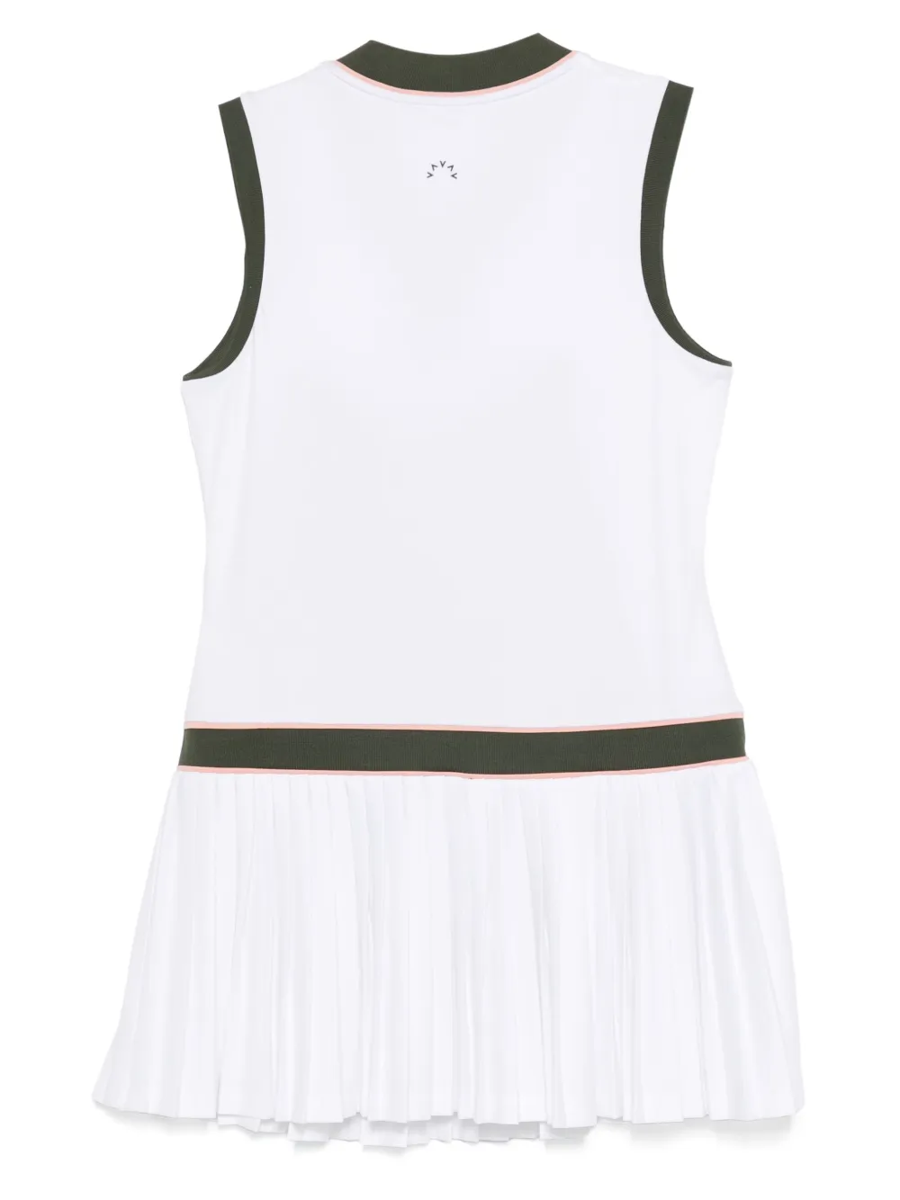 Varley pleated V-neck mini dress - Wit