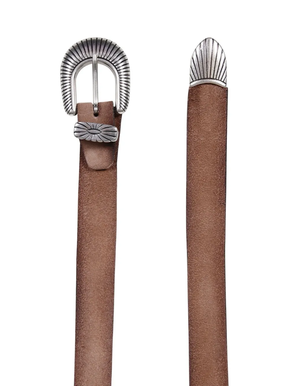 ALBERTO LUTI scalloped-buckle leather belt | Image 2