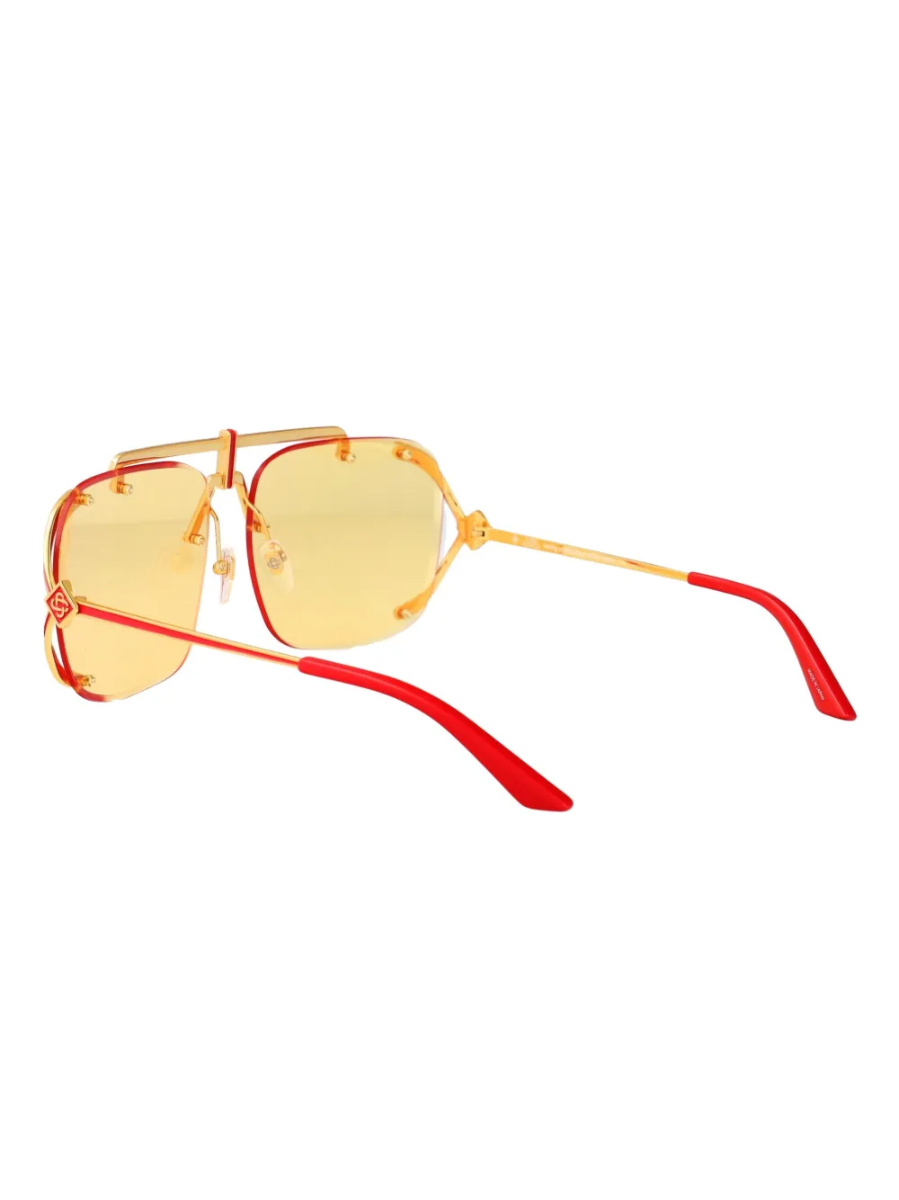 Casablanca Zonnebril met geometrisch montuur Rood