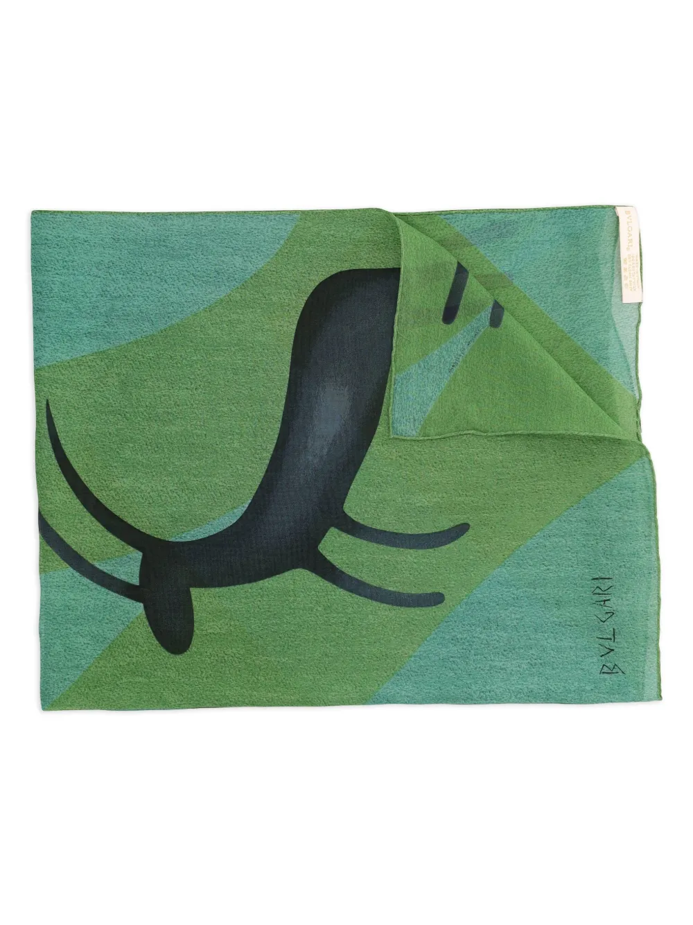Bvlgari Pre-Owned x Davide Pizzigoni 2023 animal print silk scarf | Image 2