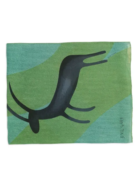 Bvlgari Pre-Owned x Davide Pizzigoni 2023 animal print silk scarf