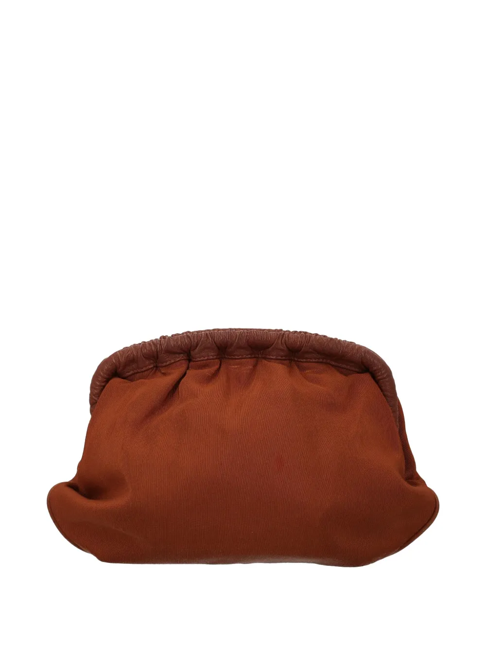 Flavio Castellani leather-trim clutch bag - ブラウン Flavio Castellani leather-trim clutch bag - ブラウン