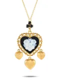 Dolce & Gabbana 18K yellow gold sapphire and black jade necklace