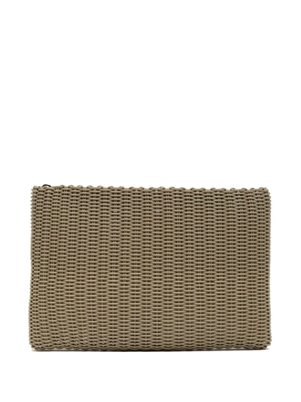 large woven clutch bag