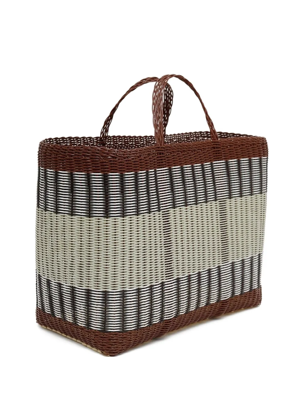 extra large Mercado woven striped tote bag