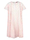 Missoni Kids pleated zigzag casual dress - Pink