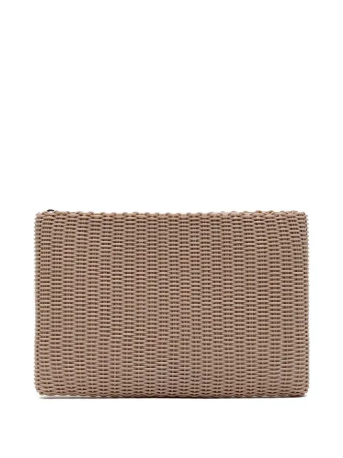 Grande pochette en cuir Intrecciato - palorosa - Modalova