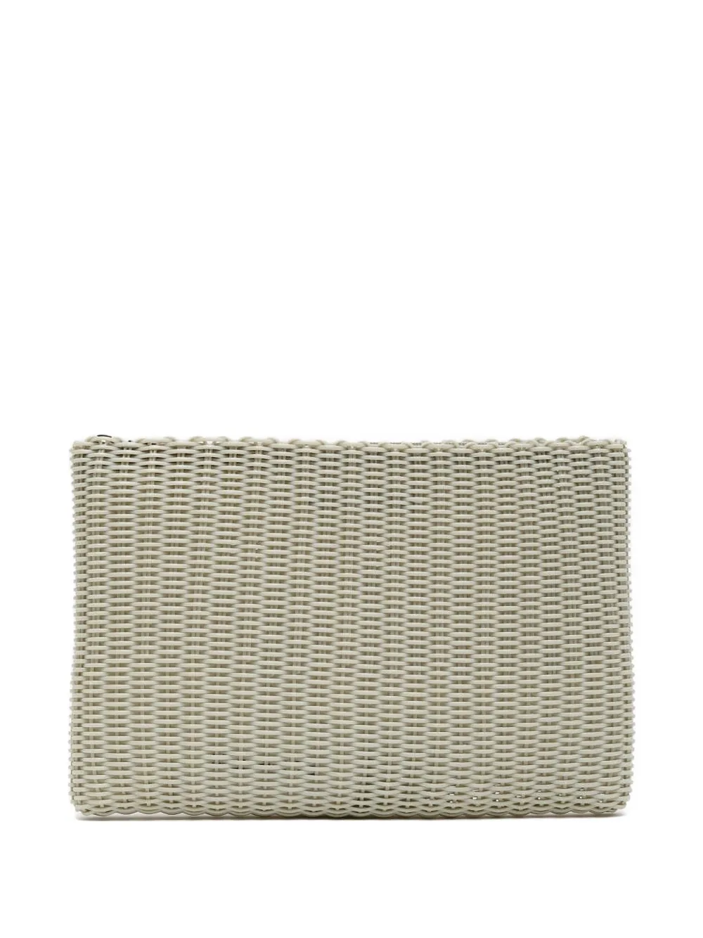 large woven clutch