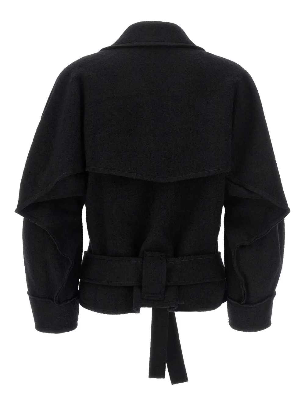 Issey Miyake Out of A Cube belted short coat | Double Breasted & Peacoats | Image 2