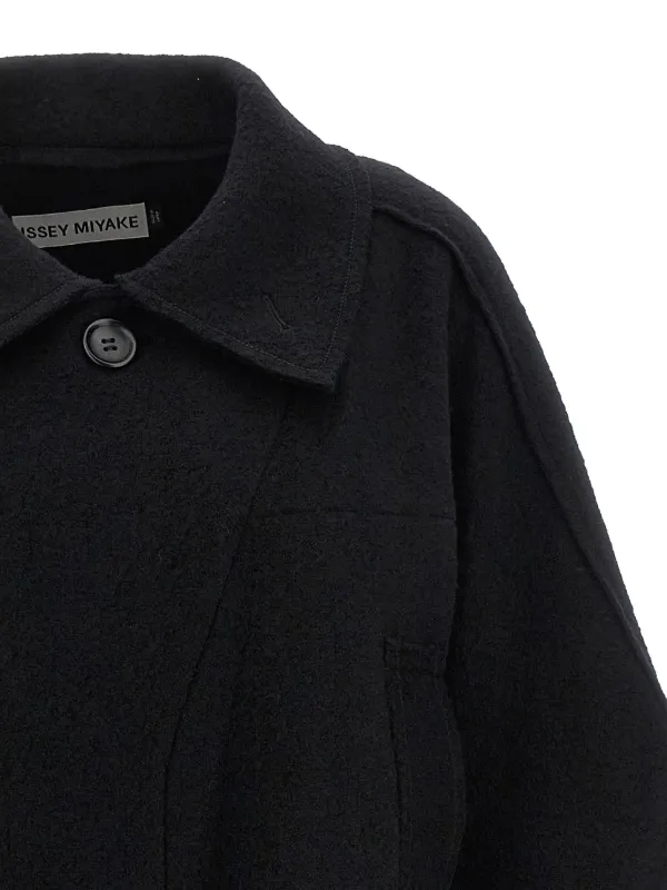 【送料&関税込】Issey Miyake out Of A Cube Short Coat Issey Miyake Out Of A Cube Belted Short Coat | Black | FARFETCH