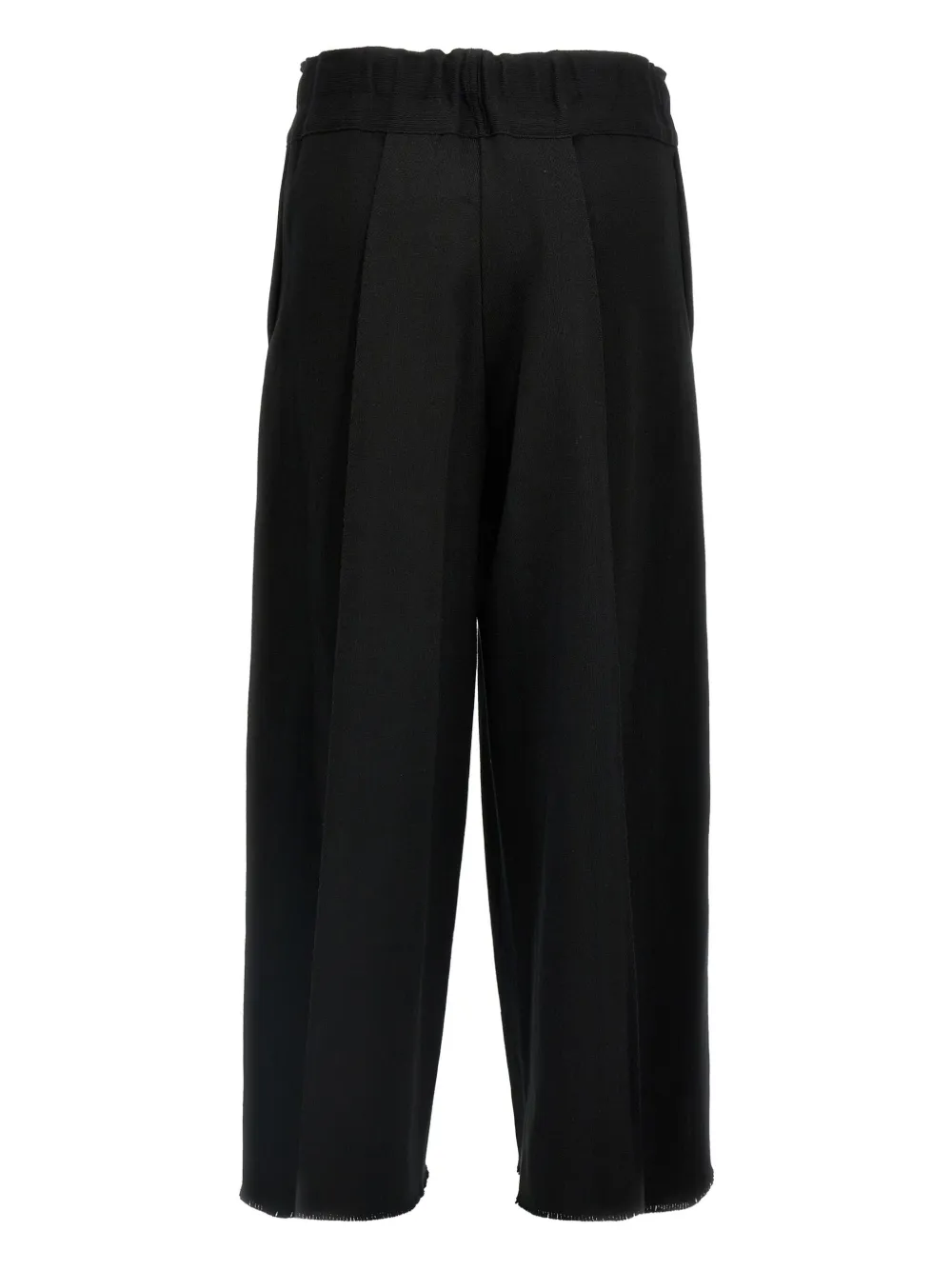 Issey Miyake pleated elastic-waistband trousers Zwart