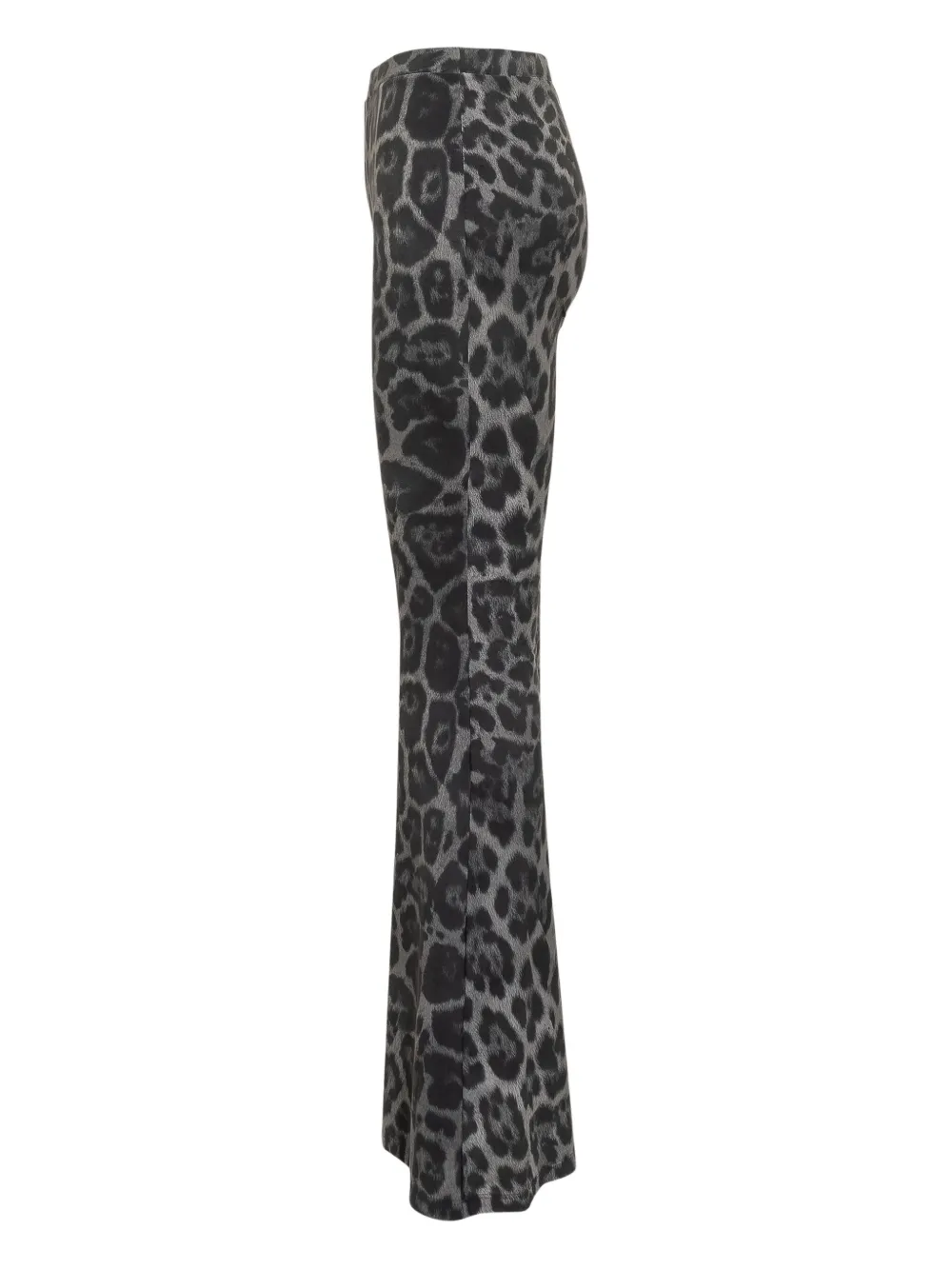 Stella McCartney leopard-print flared trousers Zwart