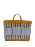 palorosa Mercado woven basket tote bag - Blue