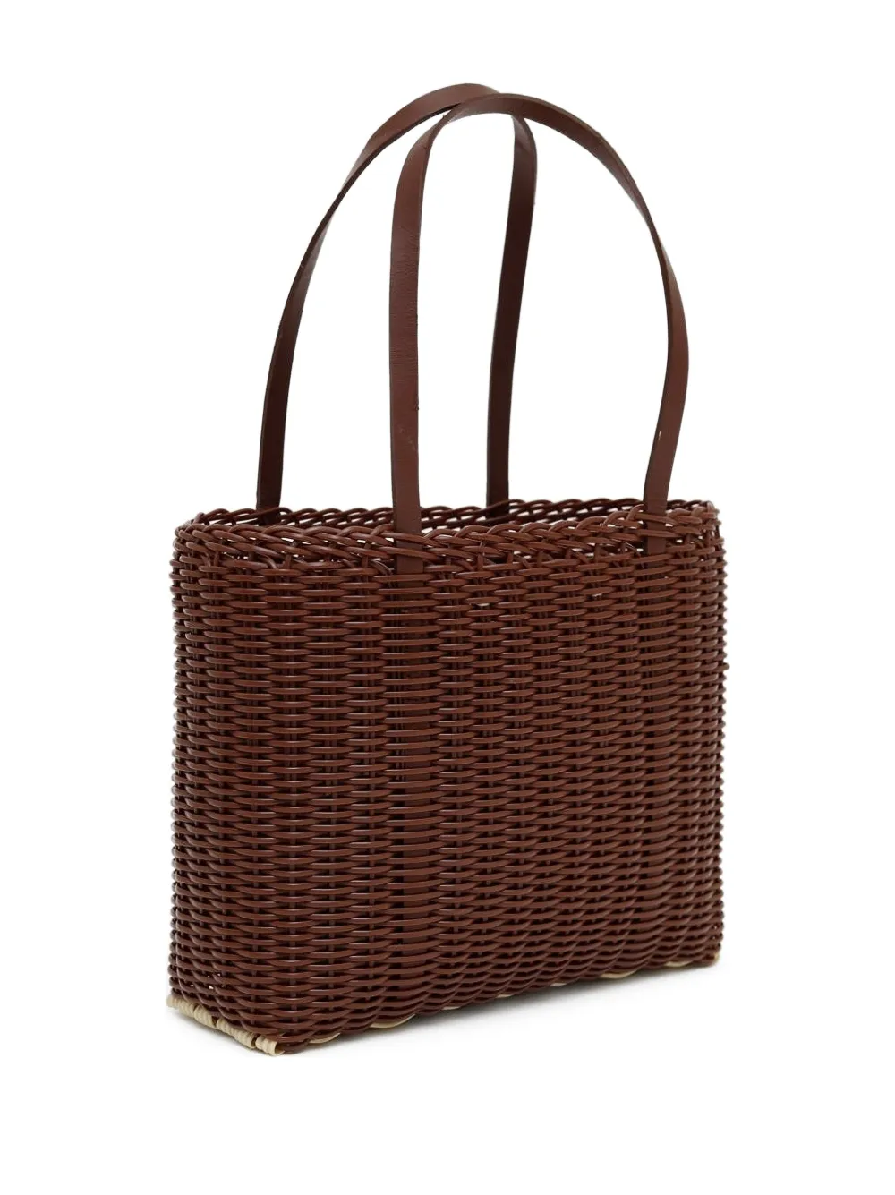 mini woven tote bag