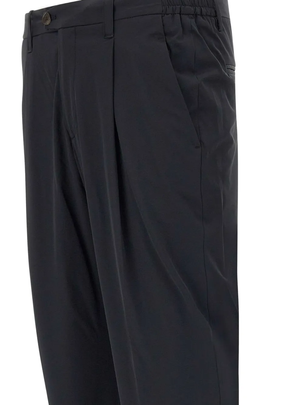 Devore Pleated Trousers In Black