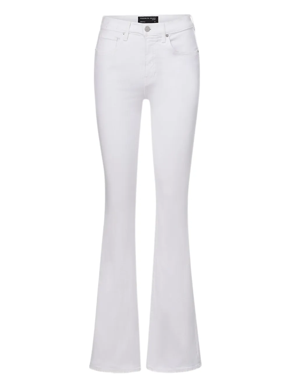 Veronica Beard Flare Five-pocket Jeans In White