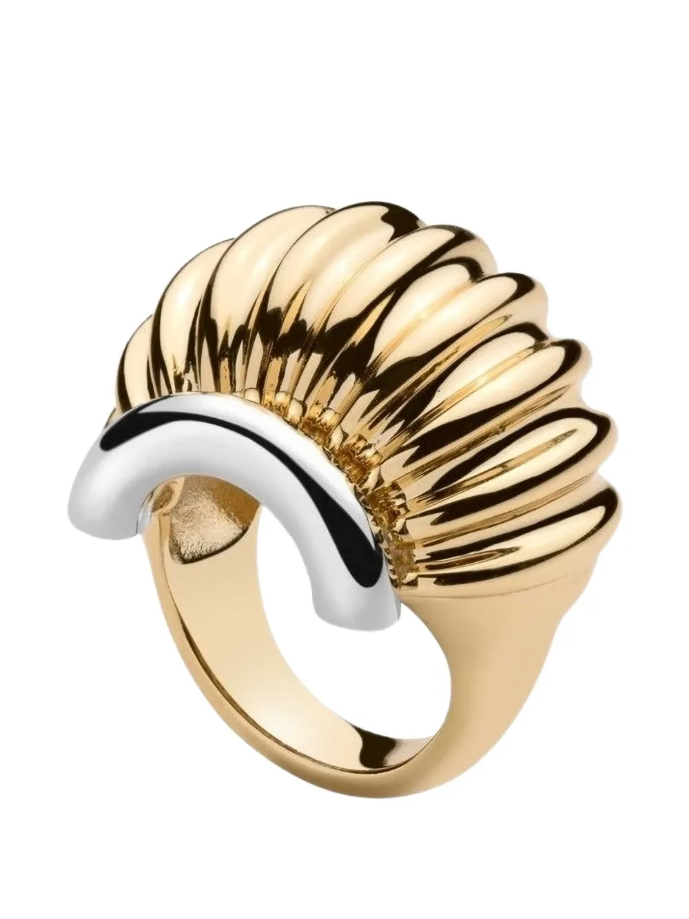 DEMARSON New York Lexi fluted ring - Oro