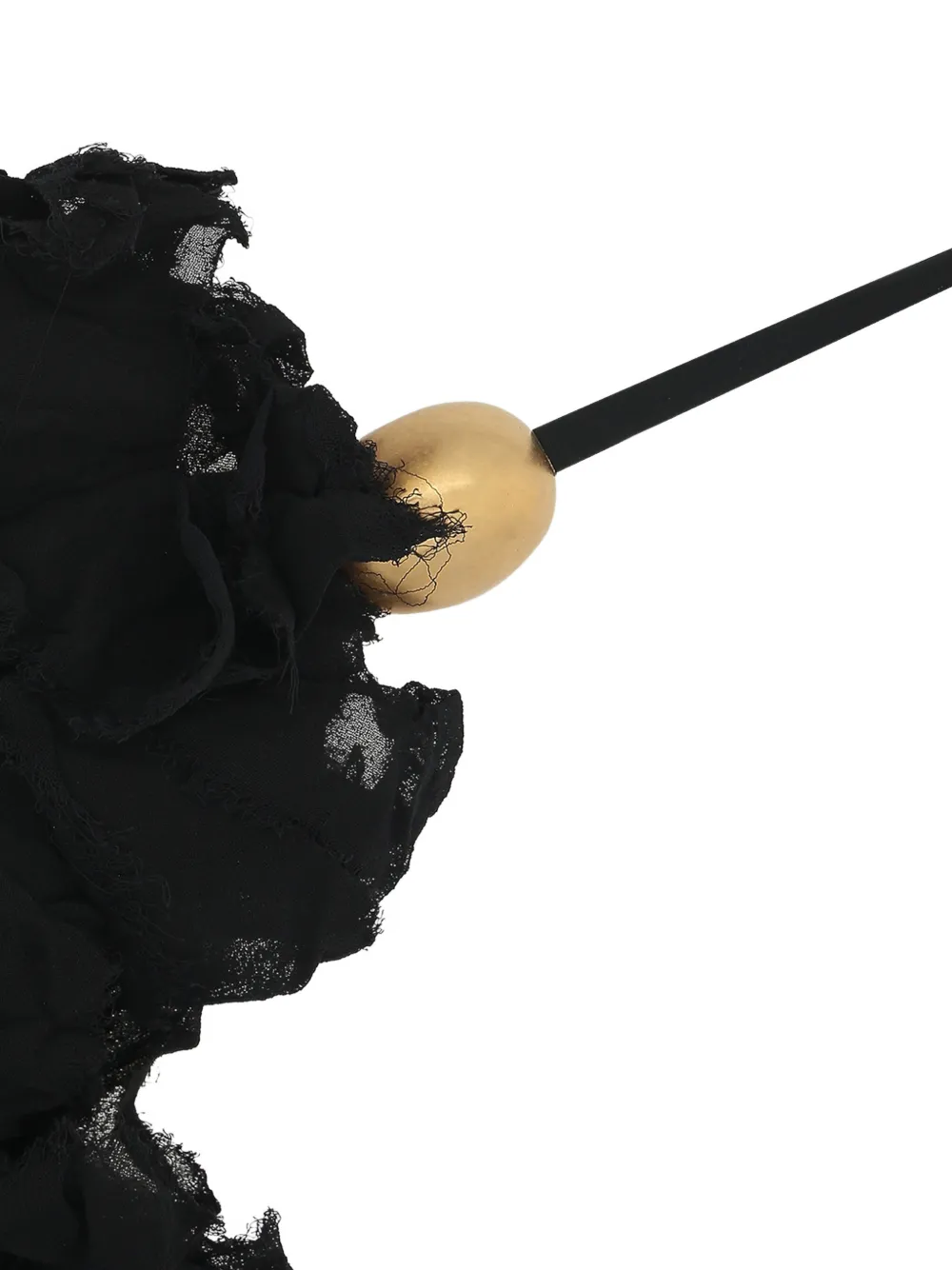 Maria Calderara ruffled necklace - Zwart