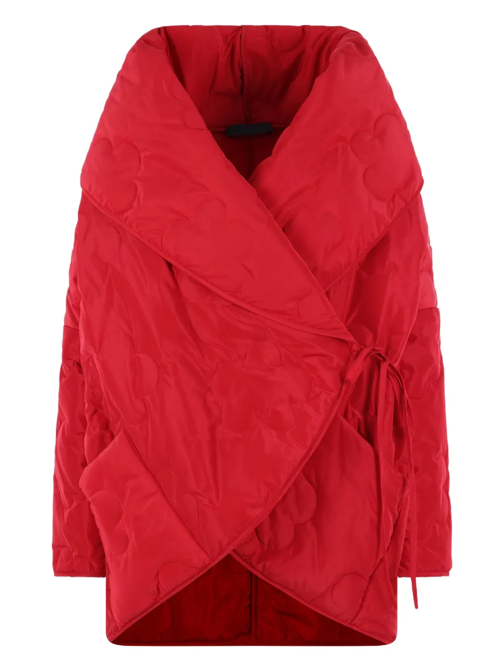 Maria Calderara quilted wrap coat - Rot